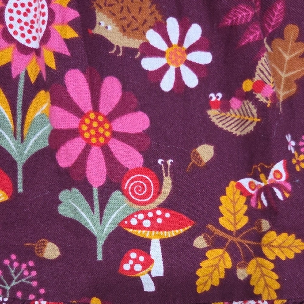 Gymboree Burgundy Woodland Floral Long Sleeve Dress - Picture 3 of 4